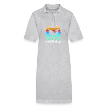 Narwal - Stanley/Stella Frauen Bio-Polokleid PAIGER - Grau meliert - Vorne
