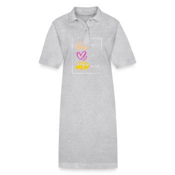Schulbusfahrer Schulbus - Stanley/Stella Frauen Bio-Polokleid PAIGER - Grau meliert - Vorne