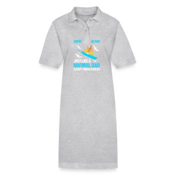 Snowboard Snowboard Vacances snowboard Snowboarders - Robe polo bio PAIGER Stanley/Stella Femme - gris chiné - Devant