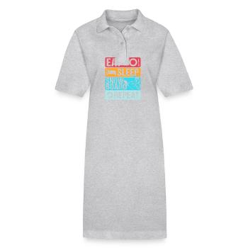 Snowboard Snowboard Vacances snowboard Snowboarders - Robe polo bio PAIGER Stanley/Stella Femme - gris chiné - Devant
