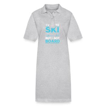 Snowboard Snowboard Vacances snowboard Snowboarders - Robe polo bio PAIGER Stanley/Stella Femme - gris chiné - Devant