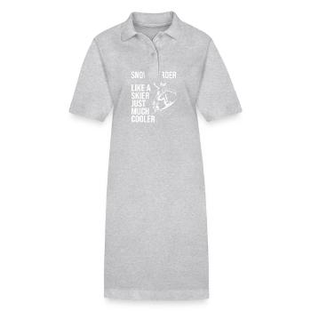 Snowboard Snowboard Vacances snowboard Snowboarders - Robe polo bio PAIGER Stanley/Stella Femme - gris chiné - Devant
