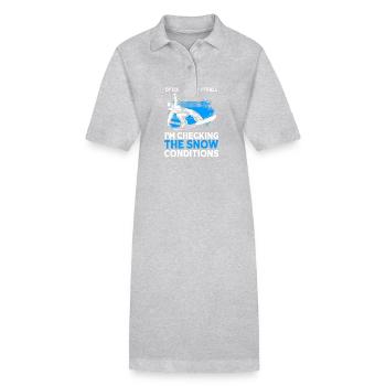 Snowboard Snowboard Vacances snowboard Snowboarders - Robe polo bio PAIGER Stanley/Stella Femme - gris chiné - Devant