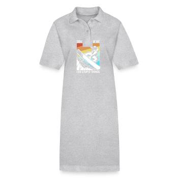 Snowboard Snowboard Vacances snowboard Snowboarders - Robe polo bio PAIGER Stanley/Stella Femme - gris chiné - Devant