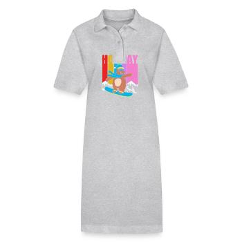 Snowboard Snowboard Vacances snowboard Snowboarders - Robe polo bio PAIGER Stanley/Stella Femme - gris chiné - Devant