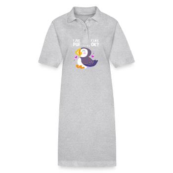 Papageientaucher Puffin - Stanley/Stella Frauen Bio-Polokleid PAIGER - Grau meliert - Vorne