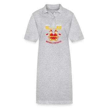 Pompier Pompier - Robe polo bio PAIGER Stanley/Stella Femme - gris chiné - Devant