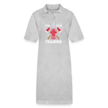 Pompier Pompier - Robe polo bio PAIGER Stanley/Stella Femme - gris chiné - Devant