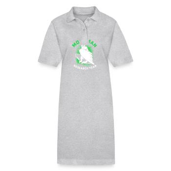Papillon de nuit - Robe polo bio PAIGER Stanley/Stella Femme - gris chiné - Devant