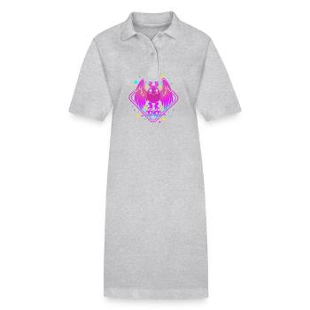 Papillon de nuit - Robe polo bio PAIGER Stanley/Stella Femme - gris chiné - Devant