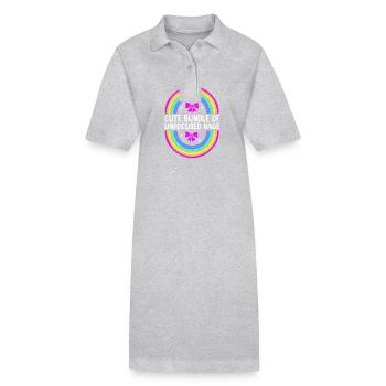 Gothique pastel - Robe polo bio PAIGER Stanley/Stella Femme - gris chiné - Devant