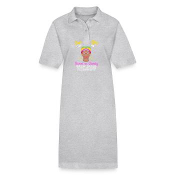 Sternzeichen Steinbock - Stanley/Stella Frauen Bio-Polokleid PAIGER - Grau meliert - Vorne