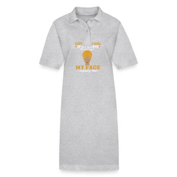 Sternzeichen Steinbock - Stanley/Stella Frauen Bio-Polokleid PAIGER - Grau meliert - Vorne