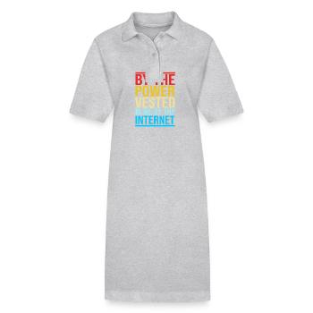 Pasteur - Robe polo bio PAIGER Stanley/Stella Femme - gris chiné - Devant