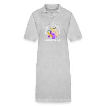 Cancer de la vessie Cancer de la vessie - Robe polo bio PAIGER Stanley/Stella Femme - gris chiné - Devant