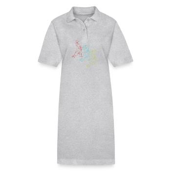 Valse Danse de couple - Robe polo bio PAIGER Stanley/Stella Femme - gris chiné - Devant