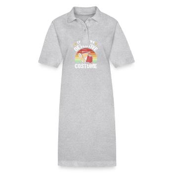 Détective - Robe polo bio PAIGER Stanley/Stella Femme - gris chiné - Devant