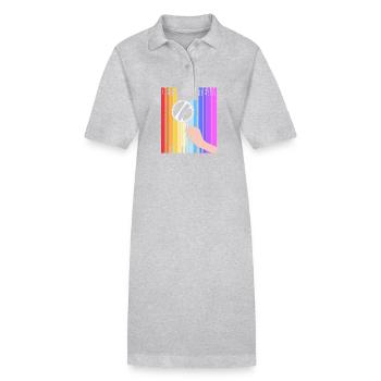 Détective - Robe polo bio PAIGER Stanley/Stella Femme - gris chiné - Devant