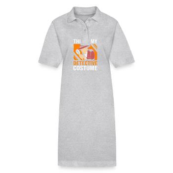 Détective - Robe polo bio PAIGER Stanley/Stella Femme - gris chiné - Devant