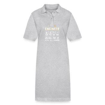 Ingénieur civil Ouvrier de chantier - Robe polo bio PAIGER Stanley/Stella Femme - gris chiné - Devant