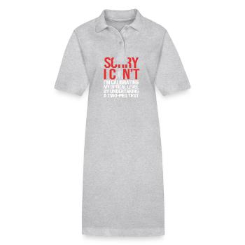 Géomètre - Robe polo bio PAIGER Stanley/Stella Femme - gris chiné - Devant