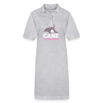 Cane corso - Robe polo bio PAIGER Stanley/Stella Femme - gris chiné - Devant