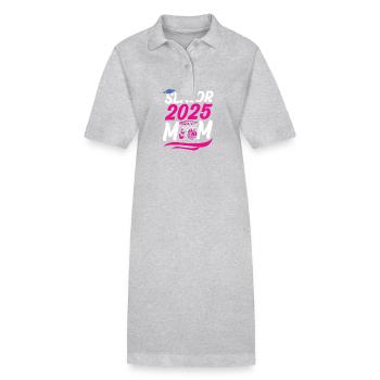Klasse von 2025 Abi Abiturient Abitur 2025 - Stanley/Stella Frauen Bio-Polokleid PAIGER - Grau meliert - Vorne
