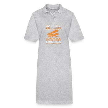 Crop Duster Airplane Pilot - Stanley/Stella PAIGER Organic Women’s Polo Dress - heather grey - Front