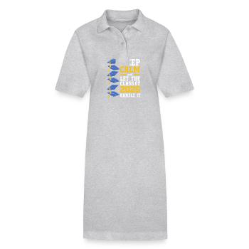 Classe de 2025 - Robe polo bio PAIGER Stanley/Stella Femme - gris chiné - Devant