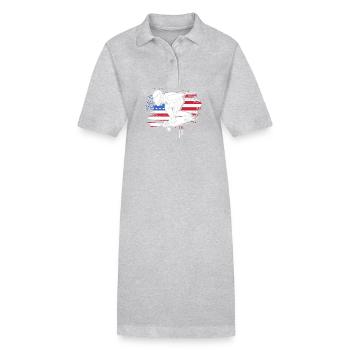 Longboard Longboarder Longboarding - Robe polo bio PAIGER Stanley/Stella Femme - gris chiné - Devant