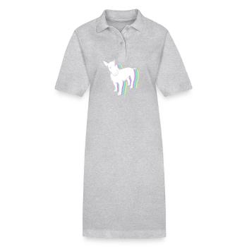 Bullterrier - Stanley/Stella Frauen Bio-Polokleid PAIGER - Grau meliert - Vorne