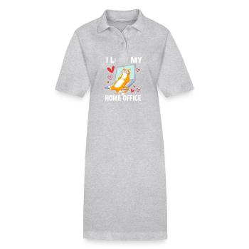 Remote Homeoffice - Stanley/Stella Frauen Bio-Polokleid PAIGER - Grau meliert - Vorne