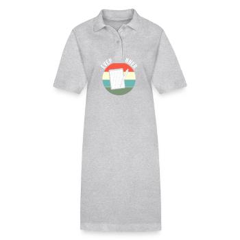 Organisateur d’événements - Robe polo bio PAIGER Stanley/Stella Femme - gris chiné - Devant