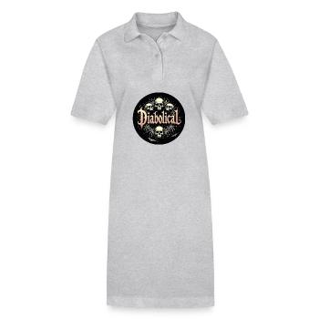 Diabolique - Diabolico - Robe polo bio PAIGER Stanley/Stella Femme - gris chiné - Devant