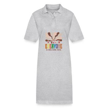 Jeder ist hier willkommen Idaho Lehrerausbilder - Stanley/Stella Frauen Bio-Polokleid PAIGER - Grau meliert - Vorne