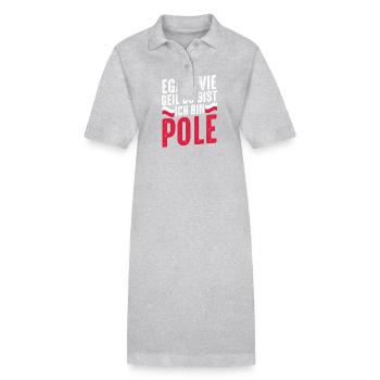 Polonais Pologne - Robe polo bio PAIGER Stanley/Stella Femme - gris chiné - Devant