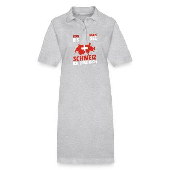 Schweizer Schweiz - Stanley/Stella Frauen Bio-Polokleid PAIGER - Grau meliert - Vorne