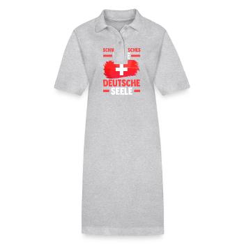 Suisse suisse - Robe polo bio PAIGER Stanley/Stella Femme - gris chiné - Devant