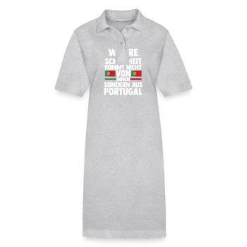 Portugal portugais - Robe polo bio PAIGER Stanley/Stella Femme - gris chiné - Devant