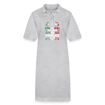 Portugal portugais - Robe polo bio PAIGER Stanley/Stella Femme - gris chiné - Devant
