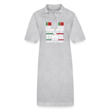 Portugal portugais - Robe polo bio PAIGER Stanley/Stella Femme - gris chiné - Devant