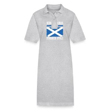 Schotten Schottisch Schottland - Stanley/Stella Frauen Bio-Polokleid PAIGER - Grau meliert - Vorne