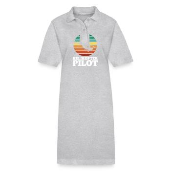 Pilote Hélicoptère Hélicoptère - Robe polo bio PAIGER Stanley/Stella Femme - gris chiné - Devant
