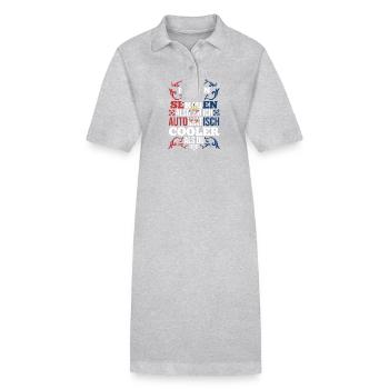 Serben Serbisch Serbien - Stanley/Stella Frauen Bio-Polokleid PAIGER - Grau meliert - Vorne