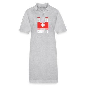 Suisse Suisse - Robe polo bio PAIGER Stanley/Stella Femme - gris chiné - Devant