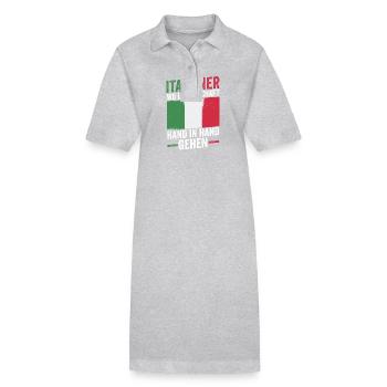 Italiener Italien - Stanley/Stella Frauen Bio-Polokleid PAIGER - Grau meliert - Vorne