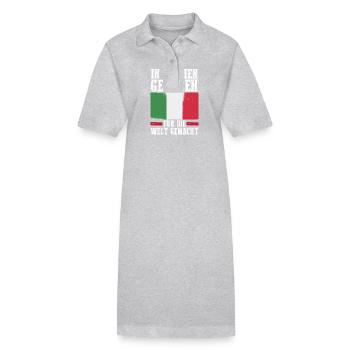 Italiener Italien - Stanley/Stella Frauen Bio-Polokleid PAIGER - Grau meliert - Vorne