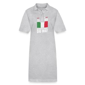 Italiener Italien - Stanley/Stella Frauen Bio-Polokleid PAIGER - Grau meliert - Vorne