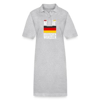 Allemand Allemand Allemagne - Robe polo bio PAIGER Stanley/Stella Femme - gris chiné - Devant