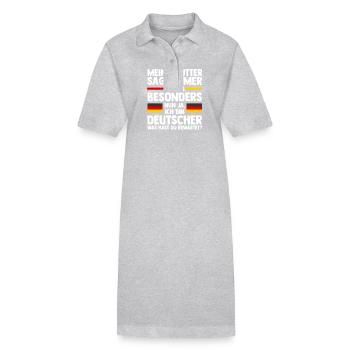 Allemand Allemand Allemagne - Robe polo bio PAIGER Stanley/Stella Femme - gris chiné - Devant